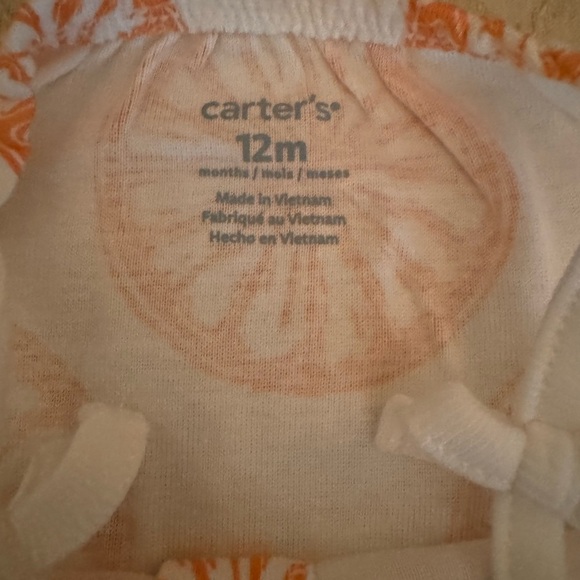 NWT:Carter’s Baby Button Down Pineapple Shorts Romper 12M - Picture 4 of 10